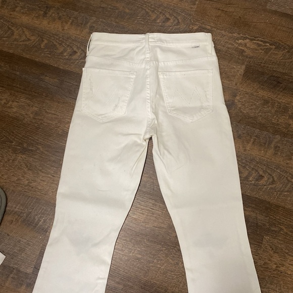 MOTHER INSIDER CROP STEP FRAY CRACKED SLIPPER HI RISE BOOTCUT ANKLE KICK FLARE - Picture 10 of 12